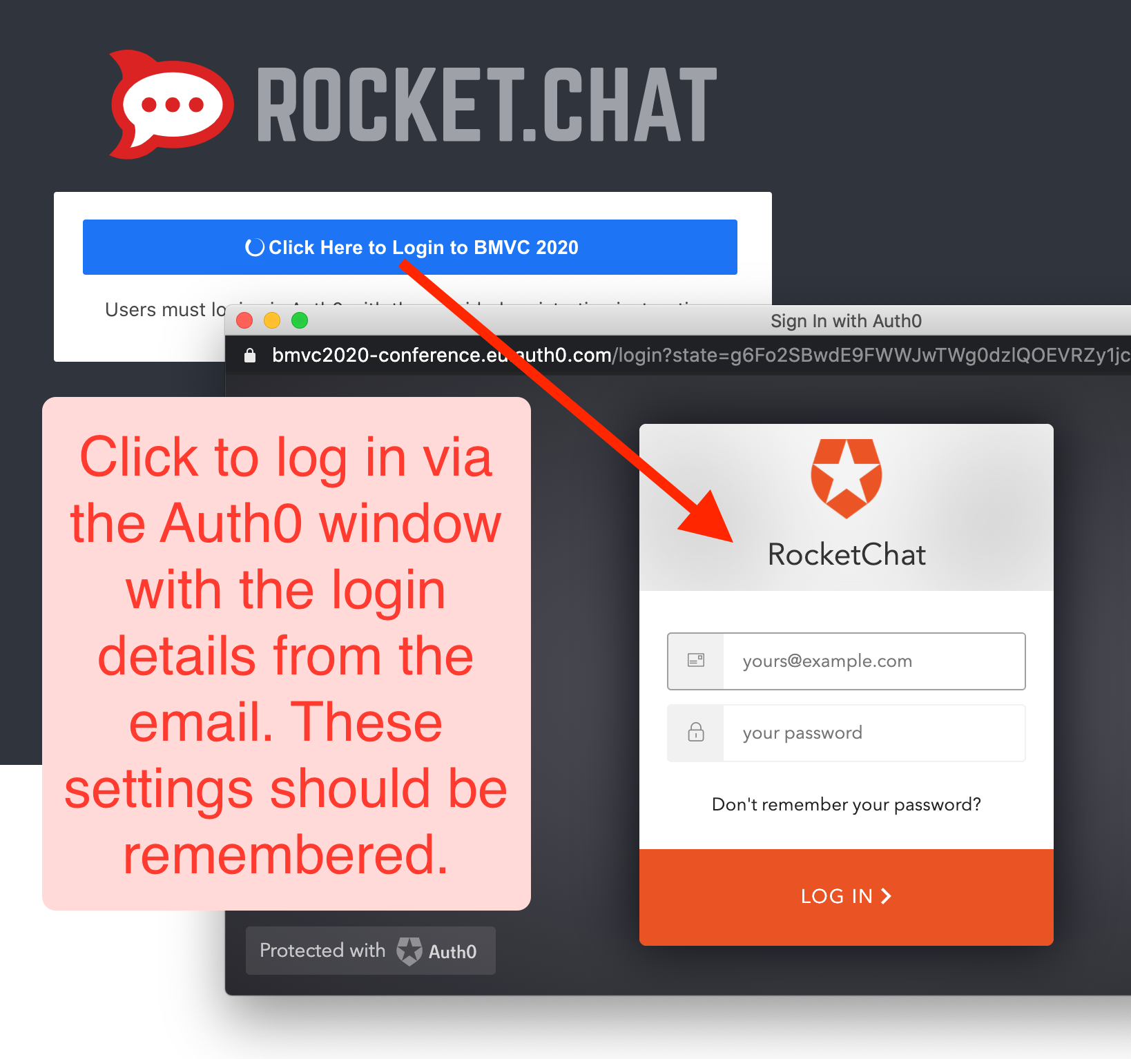 rocket chat login